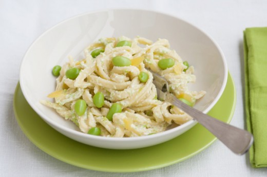 Pasta al pesto di edamame