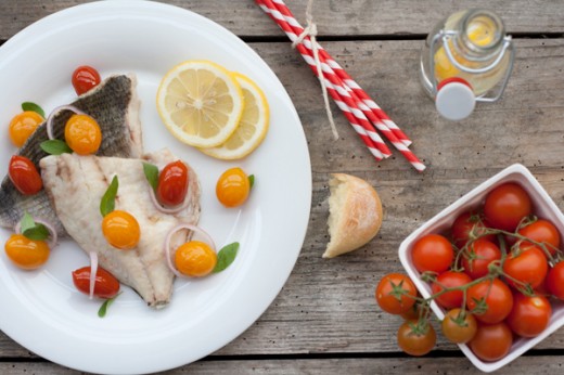 Sarago con pomodorini alle erbe