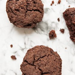 Chocolate protein powder muffin